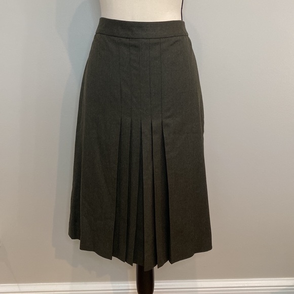 Brooks Brothers skirt pleated kilt cottage core grandmacore Italian 100% wool - Picture 2 of 6